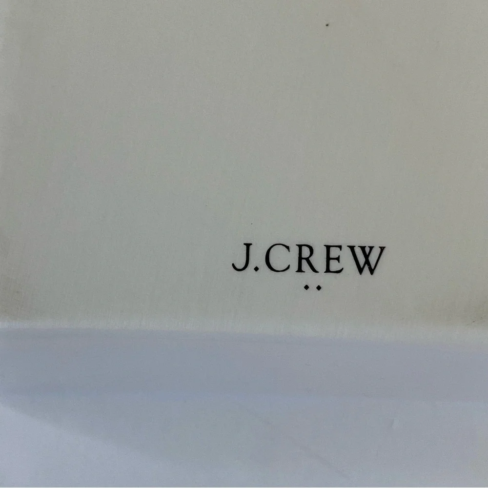 J. Crew Ceramic Trinket Dish Jewelry Organizer Silver EUC Men’s Women’s keys 5.5